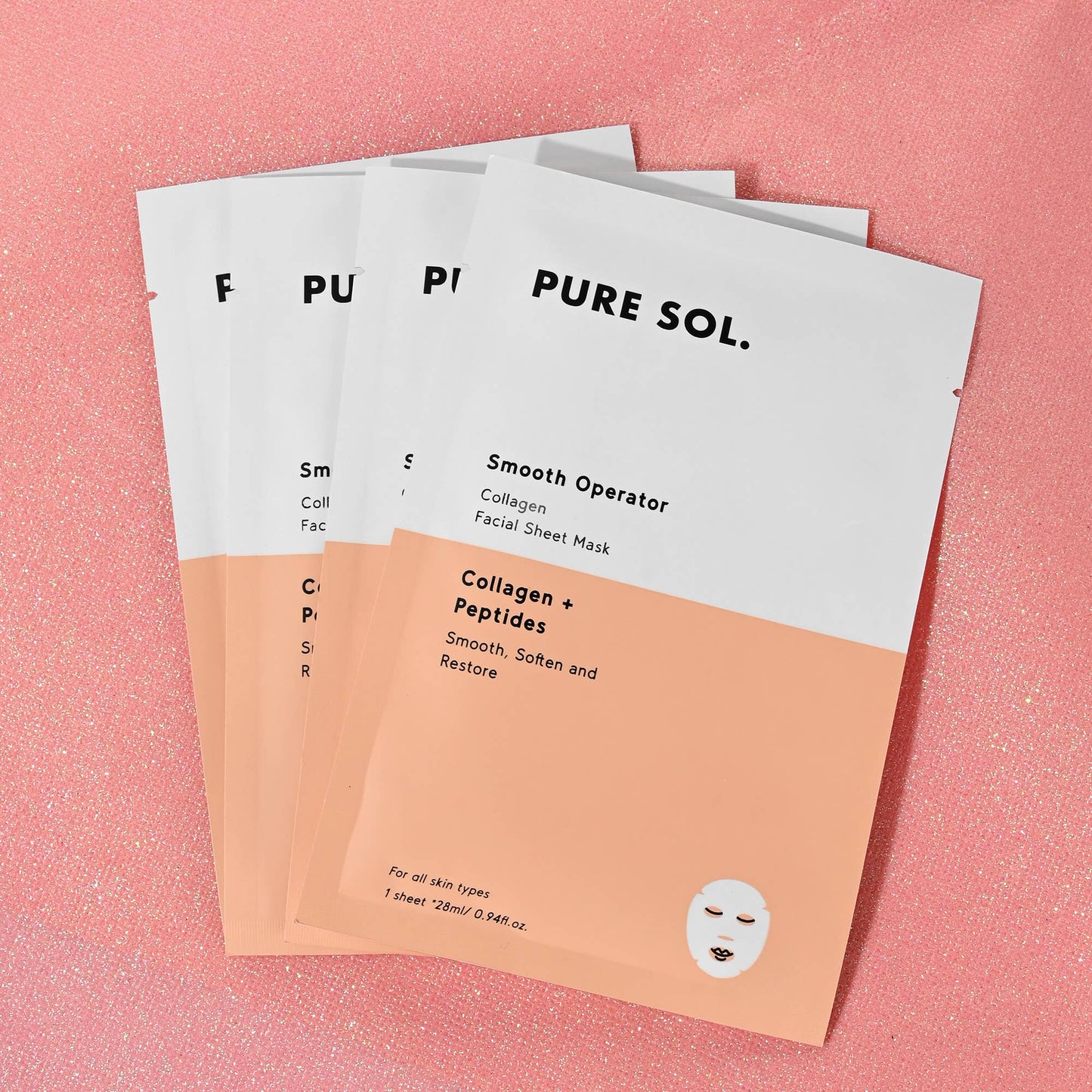PURE SOL. Beauty Smooth Operator Beauty Collagen Sheet Mask