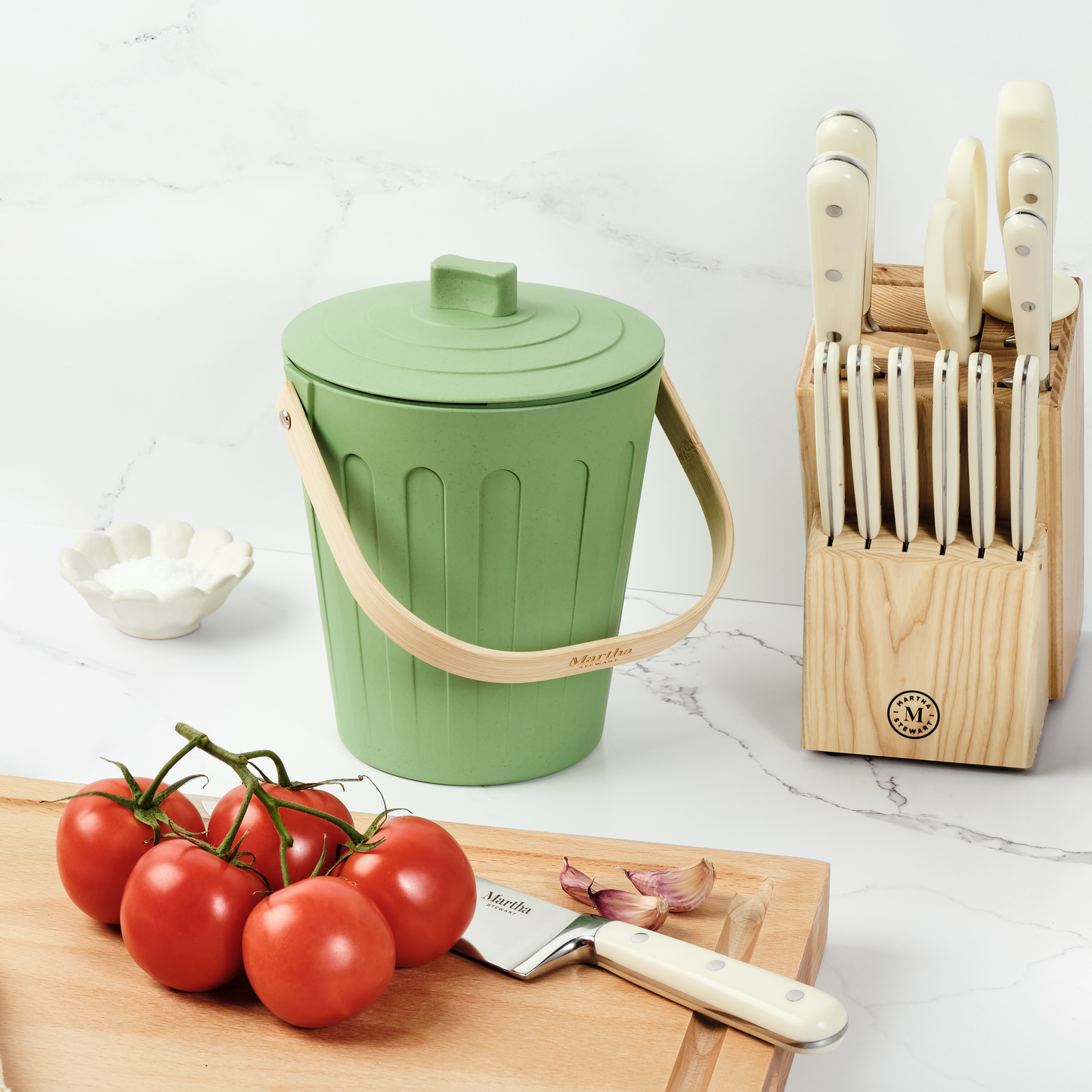 Compost Bin - Martha Stewart - .7 Gal Cap. - Dishwasher Safe