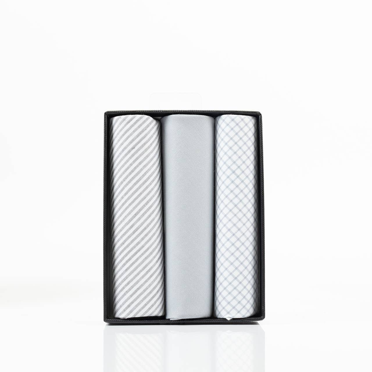 Men's Boxed Fancy Cotton Handkerchiefs 3pcs Set
