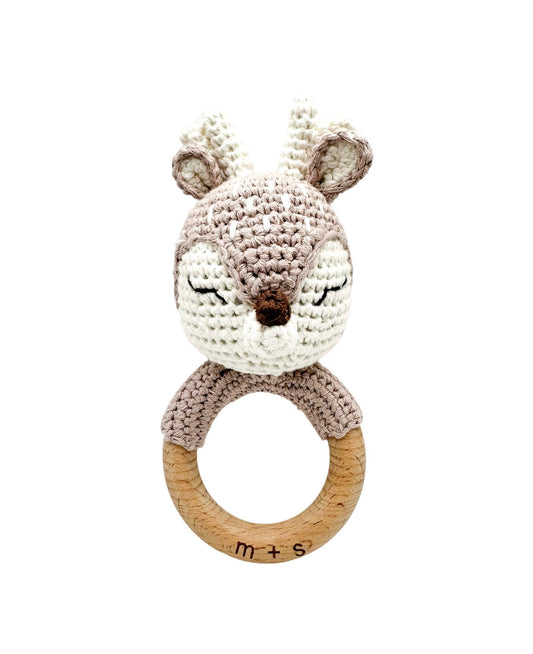 Marlowe and Sage LLC - Deer Hand Crochet Rattle