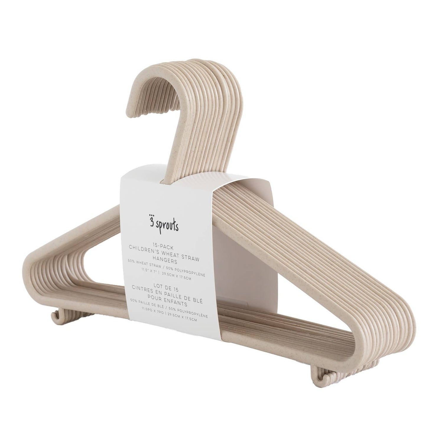 Kids & Baby Wheat Straw Plastic Hangers (2 Packs of 15)