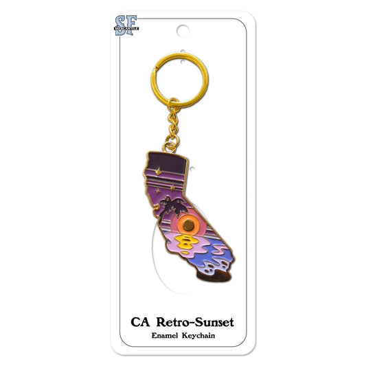 SF Mercantile - 50% off Clearance -  CA Retro Sunset Enamel Keychain