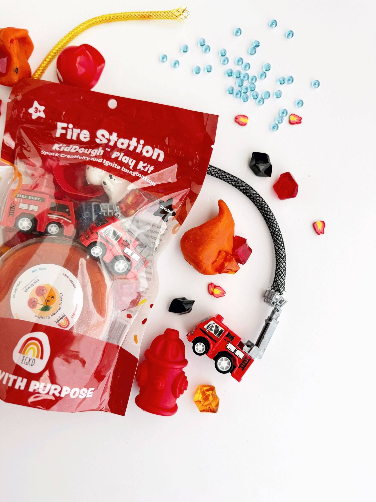 Earth Grown KidDoughs (KidDoughs by EGKD) - Fire Station KidDough Play Kit