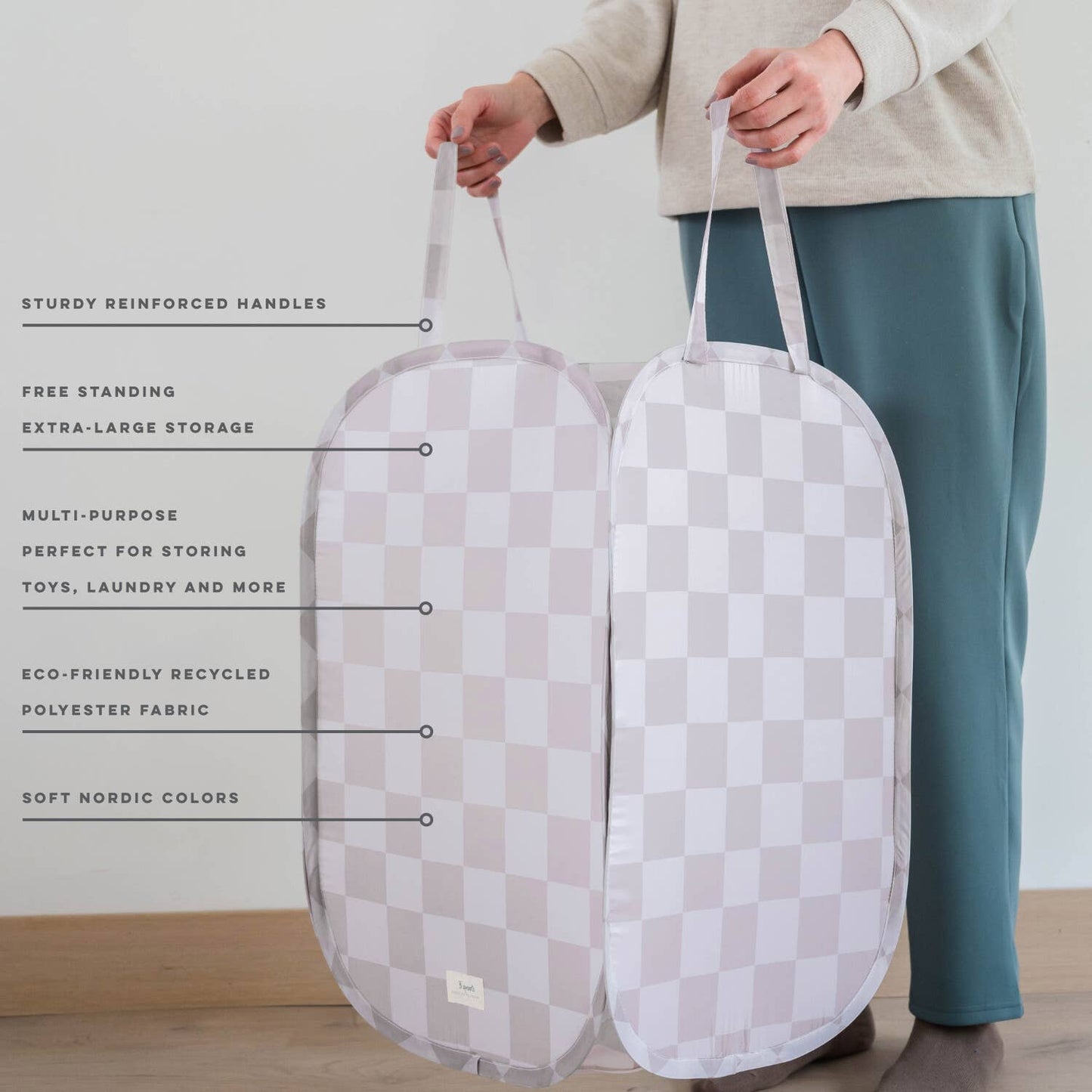 Baby & Kids Recycled Fabric Pop-up Laundry Hamper