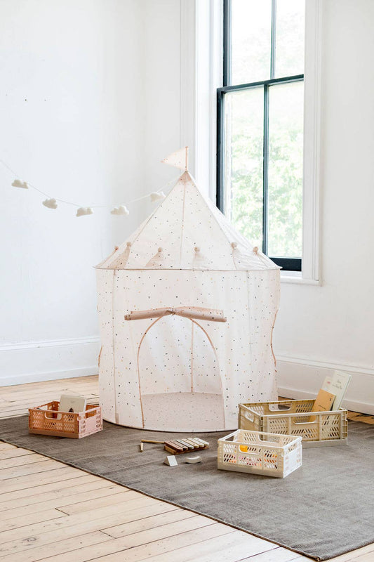 Kids Play Tent Castle with Recycled Fabric - Prints