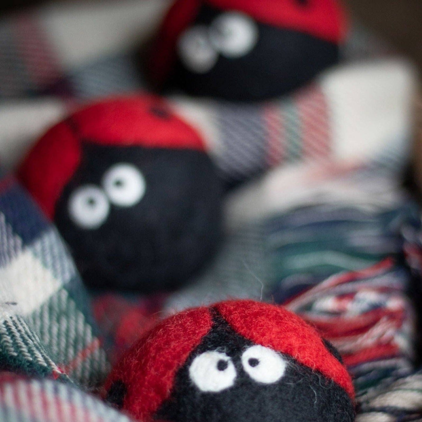 Friendsheep - Ladybug Trio Eco Wool Dryer Balls - Set of 3