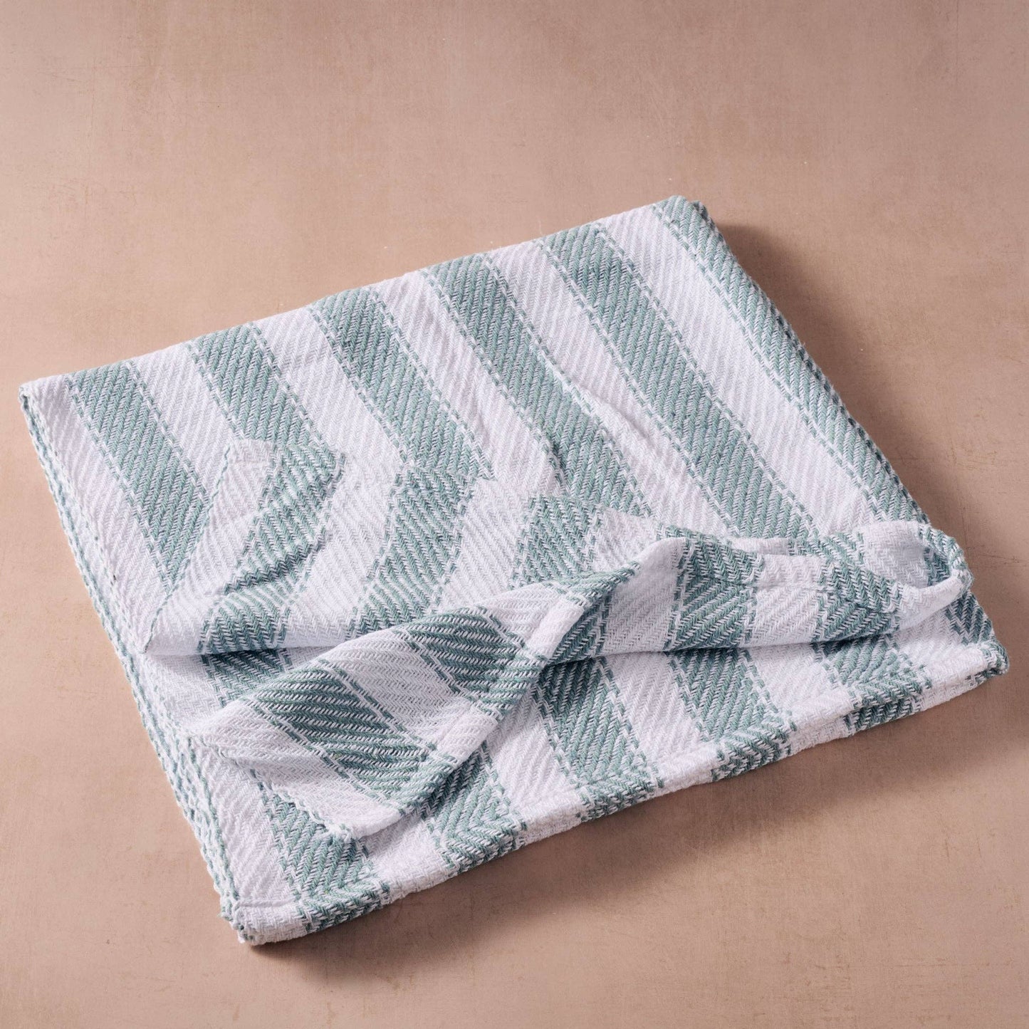 Ten Thousand Villages - Garmee Upcycled Cotton Beach Blanket - Blue