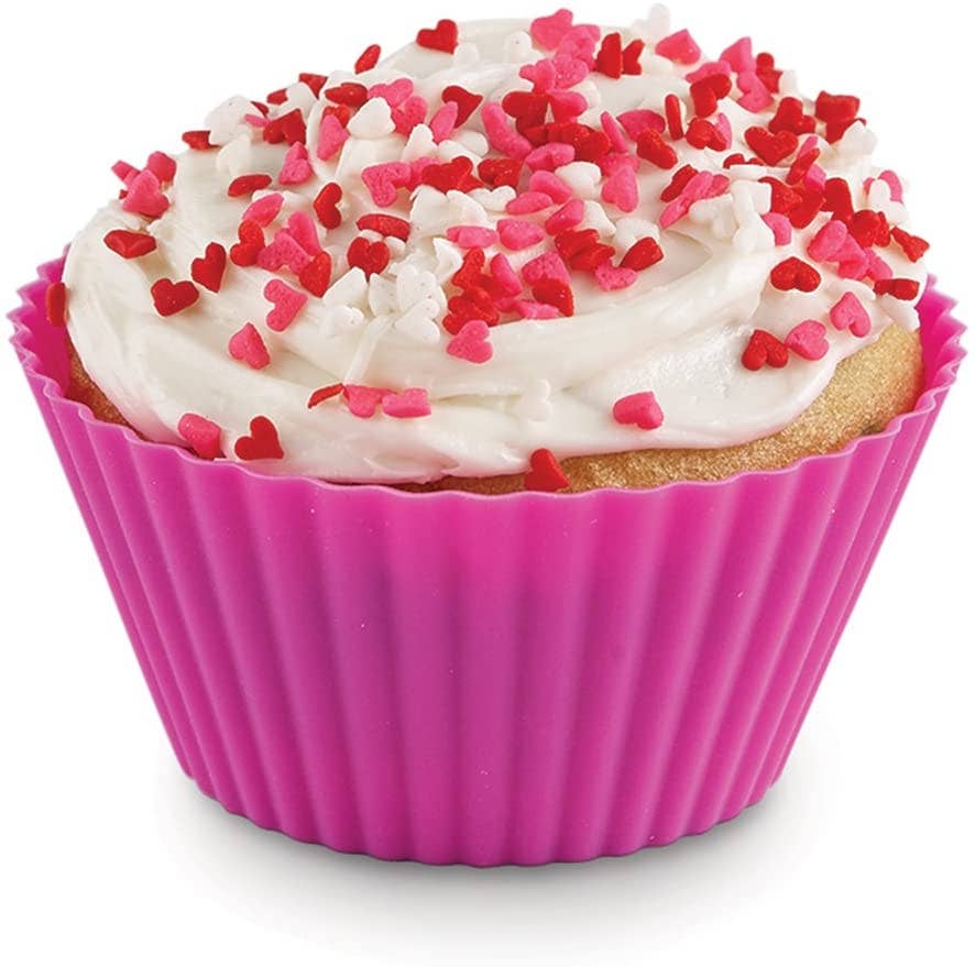 Fox Run Brands - Bakelicious Silicone Cupcake Liners, Set of 12, 2.75"