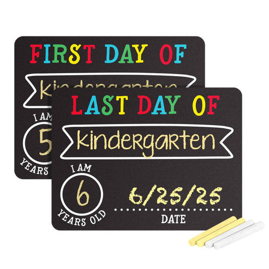 First And Last Day of School Photo Sharing Chalkboard Signs