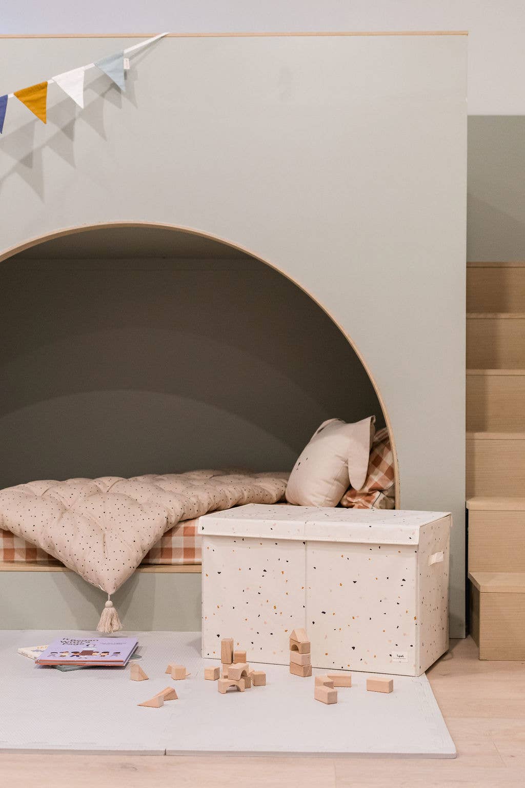 Kids Recycled Fabric Toy Chest - Prints