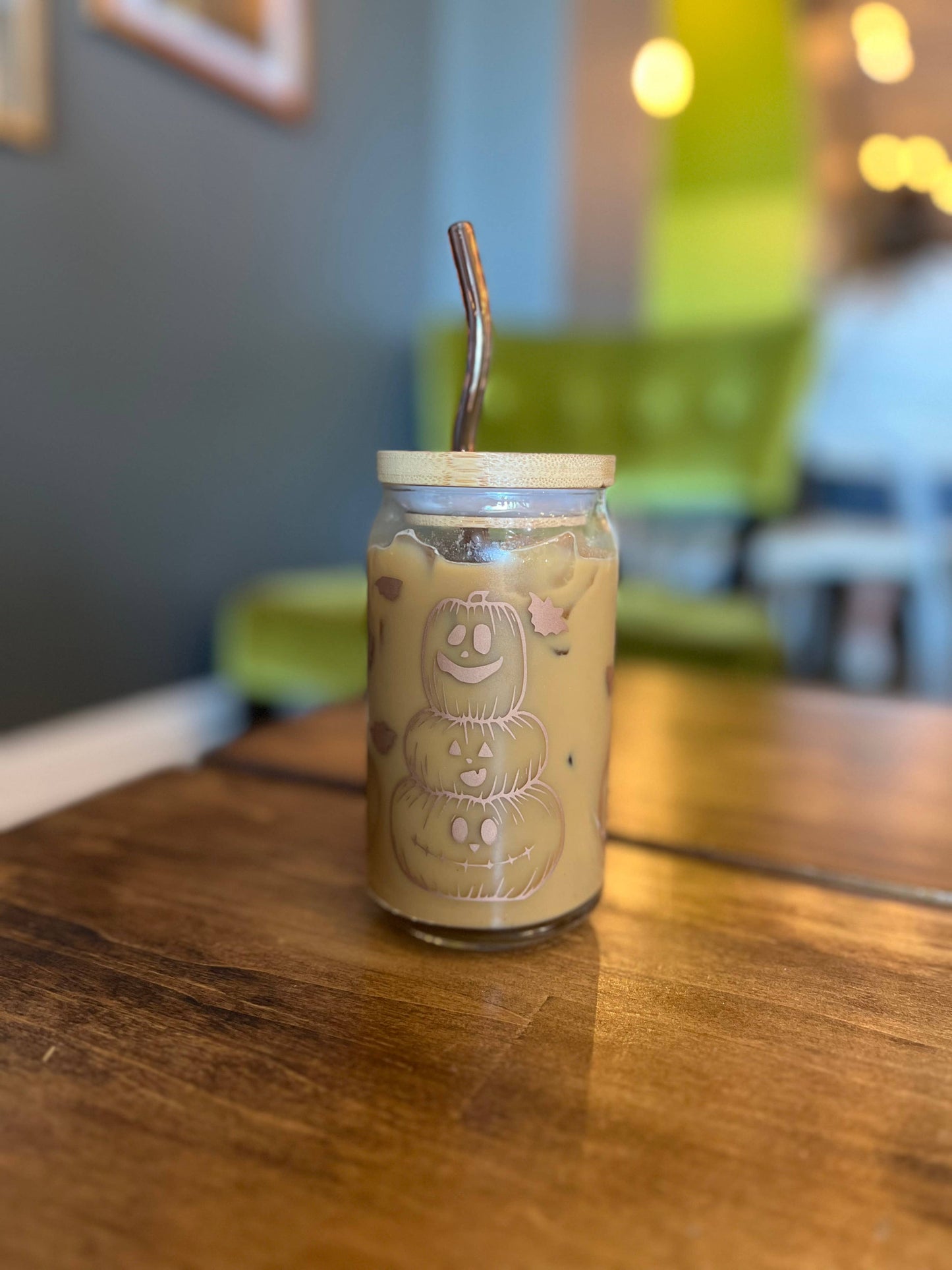 Uplifter Sticker - Jack o lantern glass cup