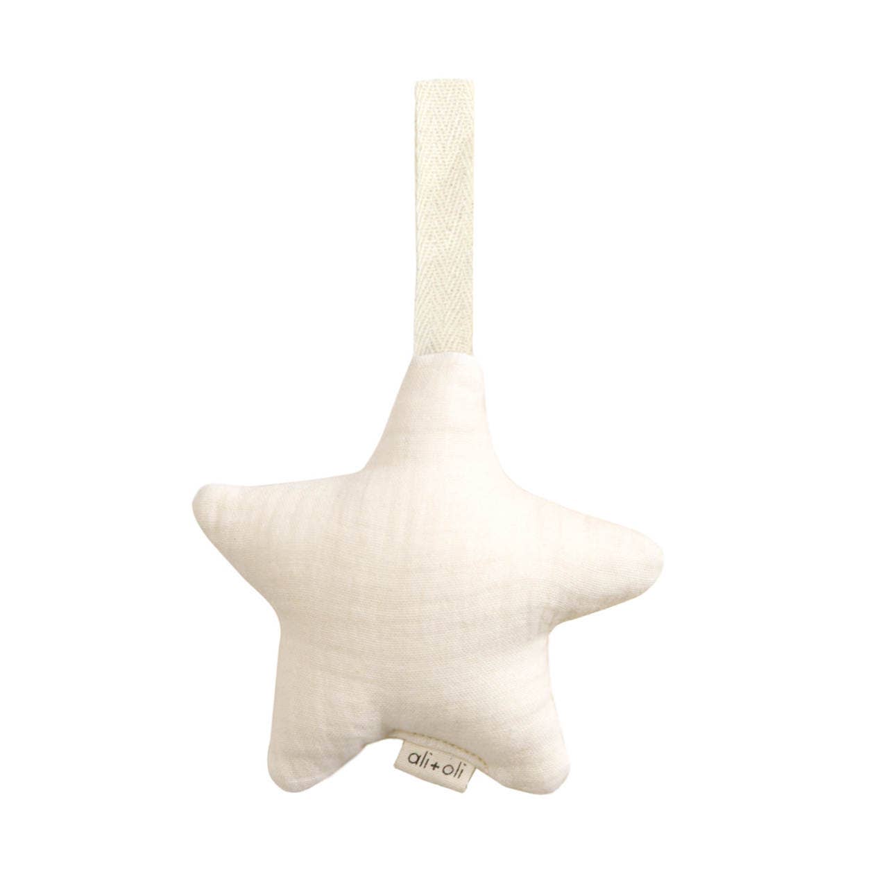 Ali+Oli - Star Pacifier Holder Soft Cuddly Binky Toy (Muslin Ivory)