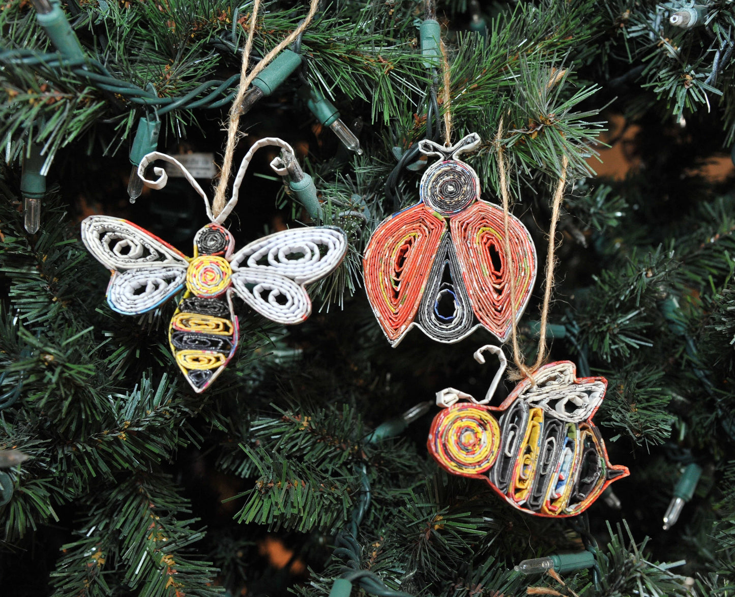 The Upcycled Paper Company - Bee Ornament - Recycled Paper