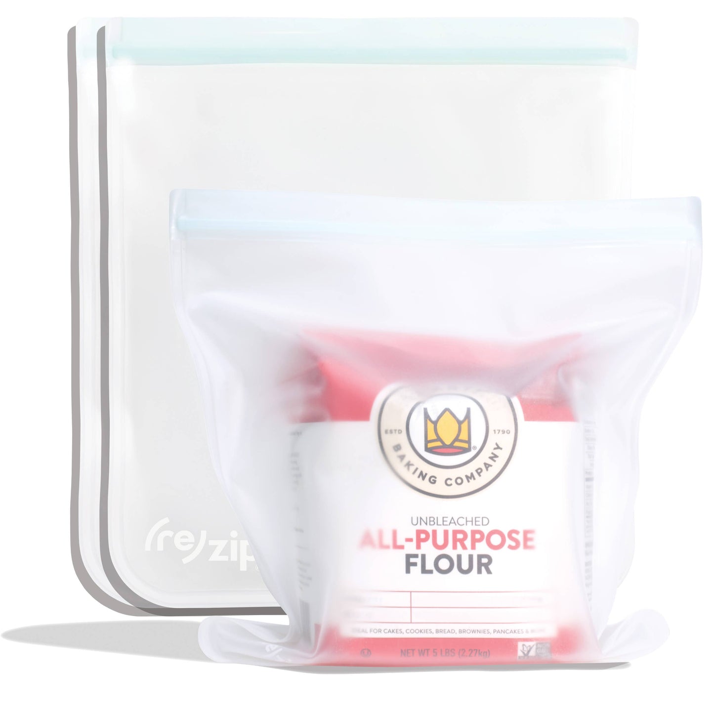 Reusable Flat Gallon Storage Bags - Clear - 3 Pack