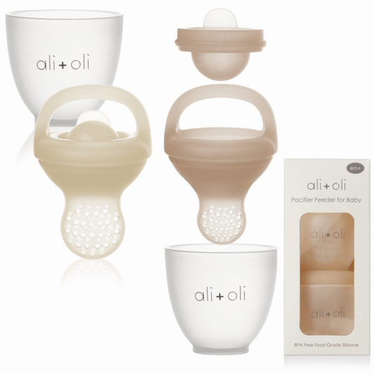 Ali+Oli - Silicone Food & Fruit Feeder (2 sizes) Oat & Coco