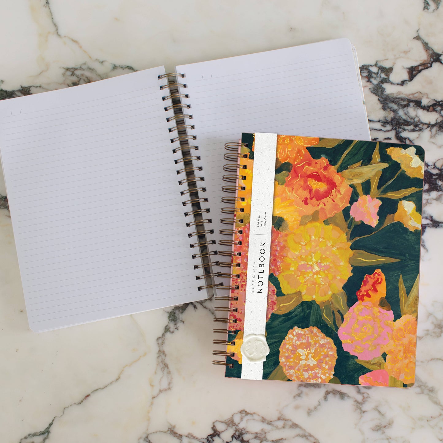 Marigolds Seedlings Big Ass 8.5" x 11" Notebook