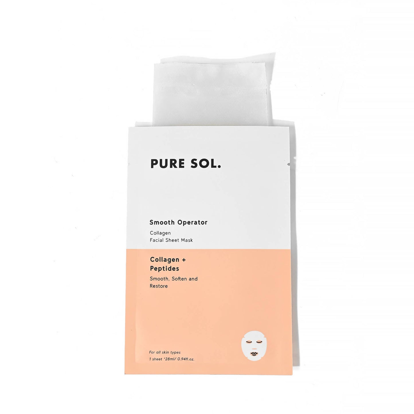 PURE SOL. Beauty Smooth Operator Beauty Collagen Sheet Mask