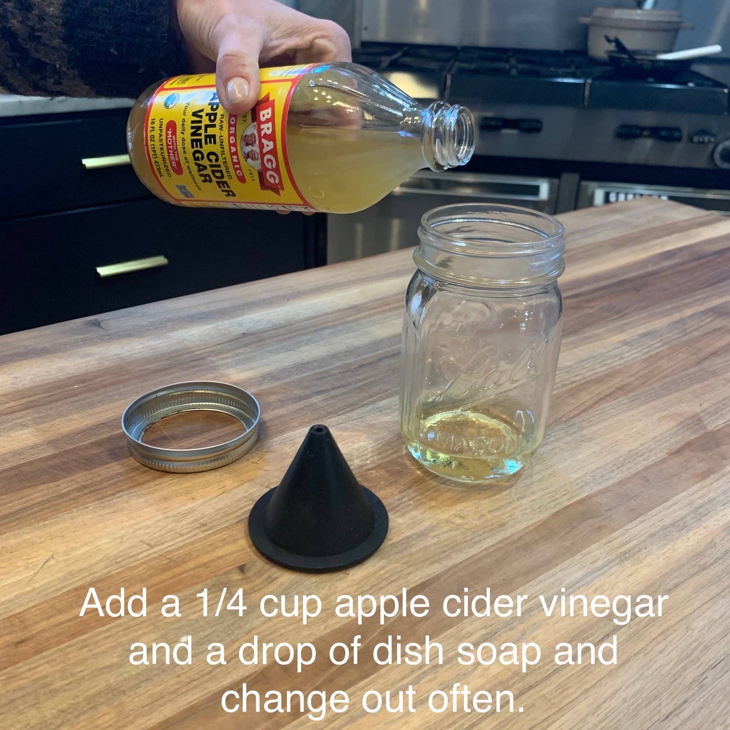 Fox Run Brands - Jarware Silicone Fruit Fly Trap, Regular Mouth Mason Jar