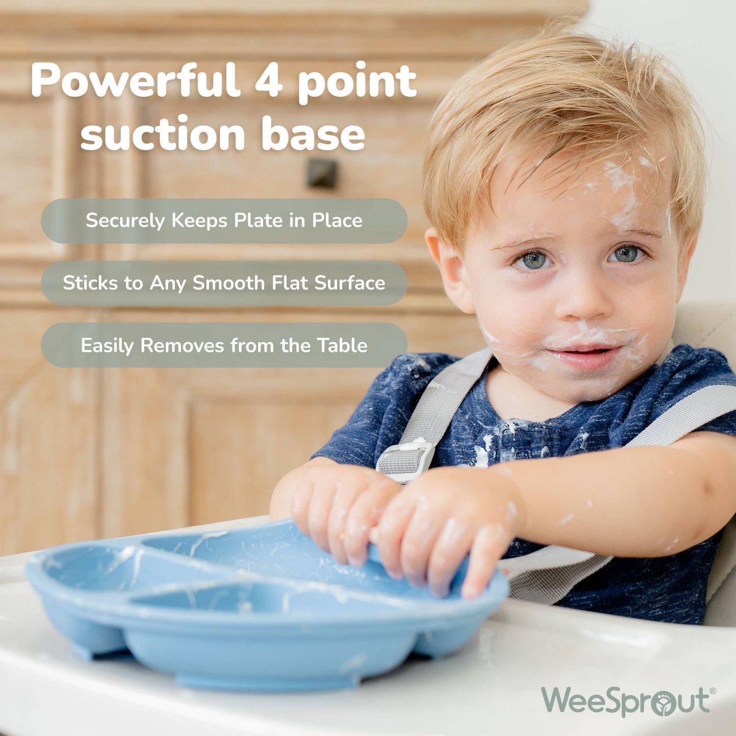 WeeSprout - Silicone Divided Suction Plates – Set of 2