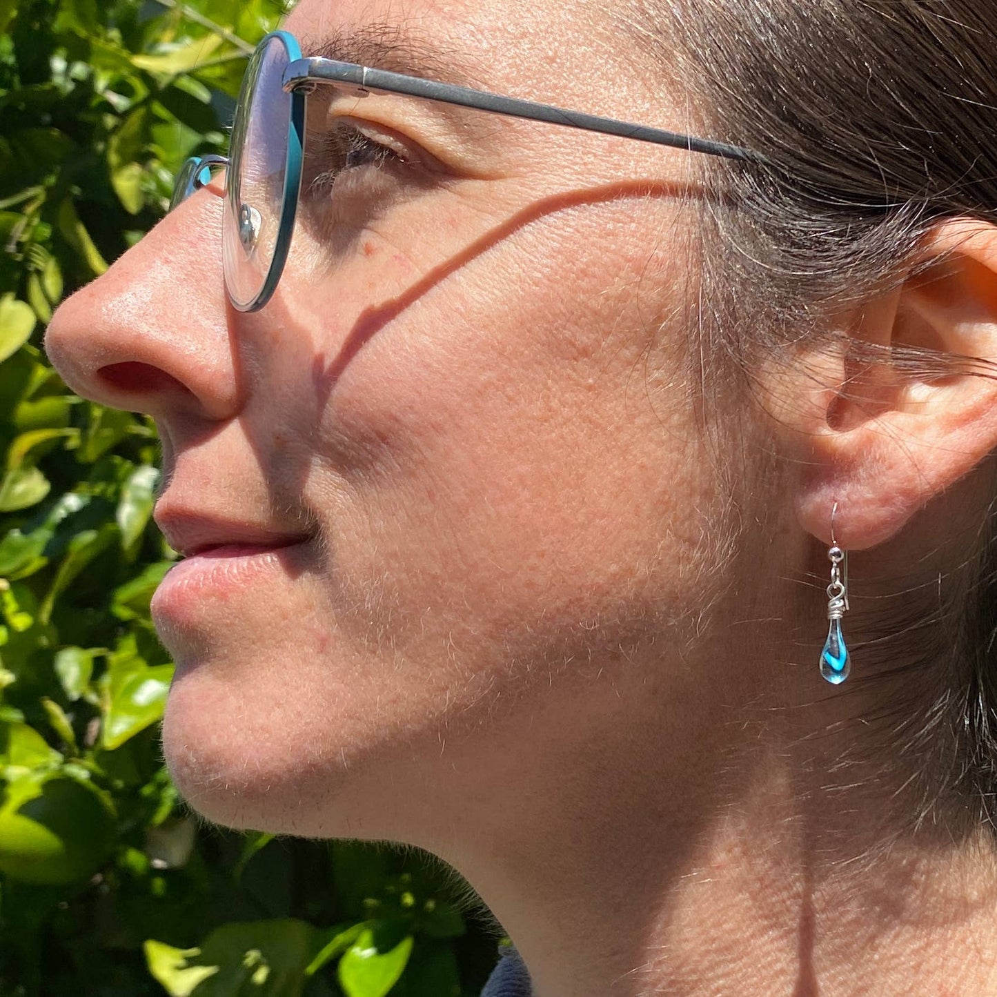 Sundrop Jewelry - Demi Glass Teardrop Earrings, Tiny and Colorful