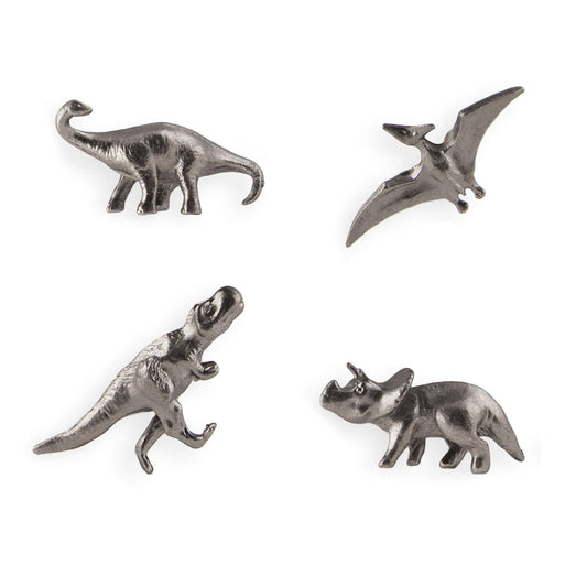 Cast metal dinosaur magnets