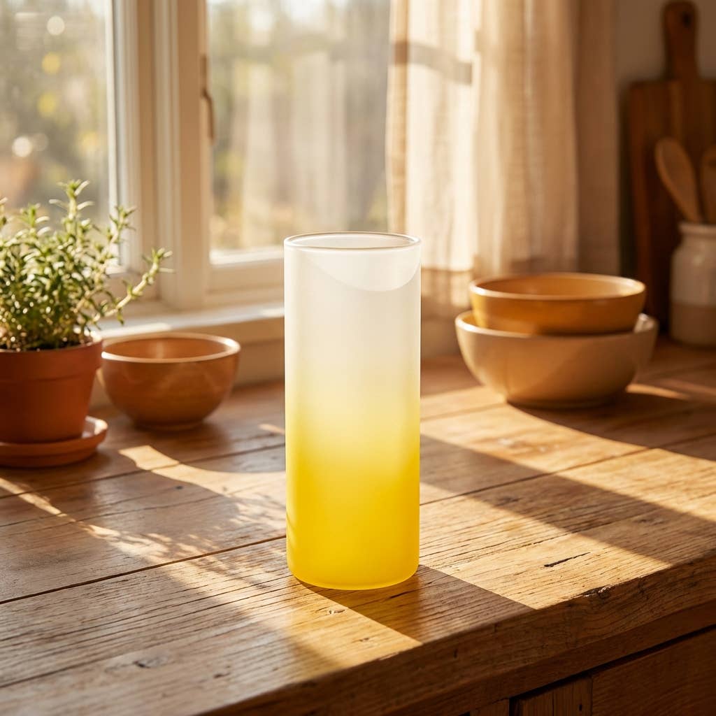 Colored Glass Kitchen Cup