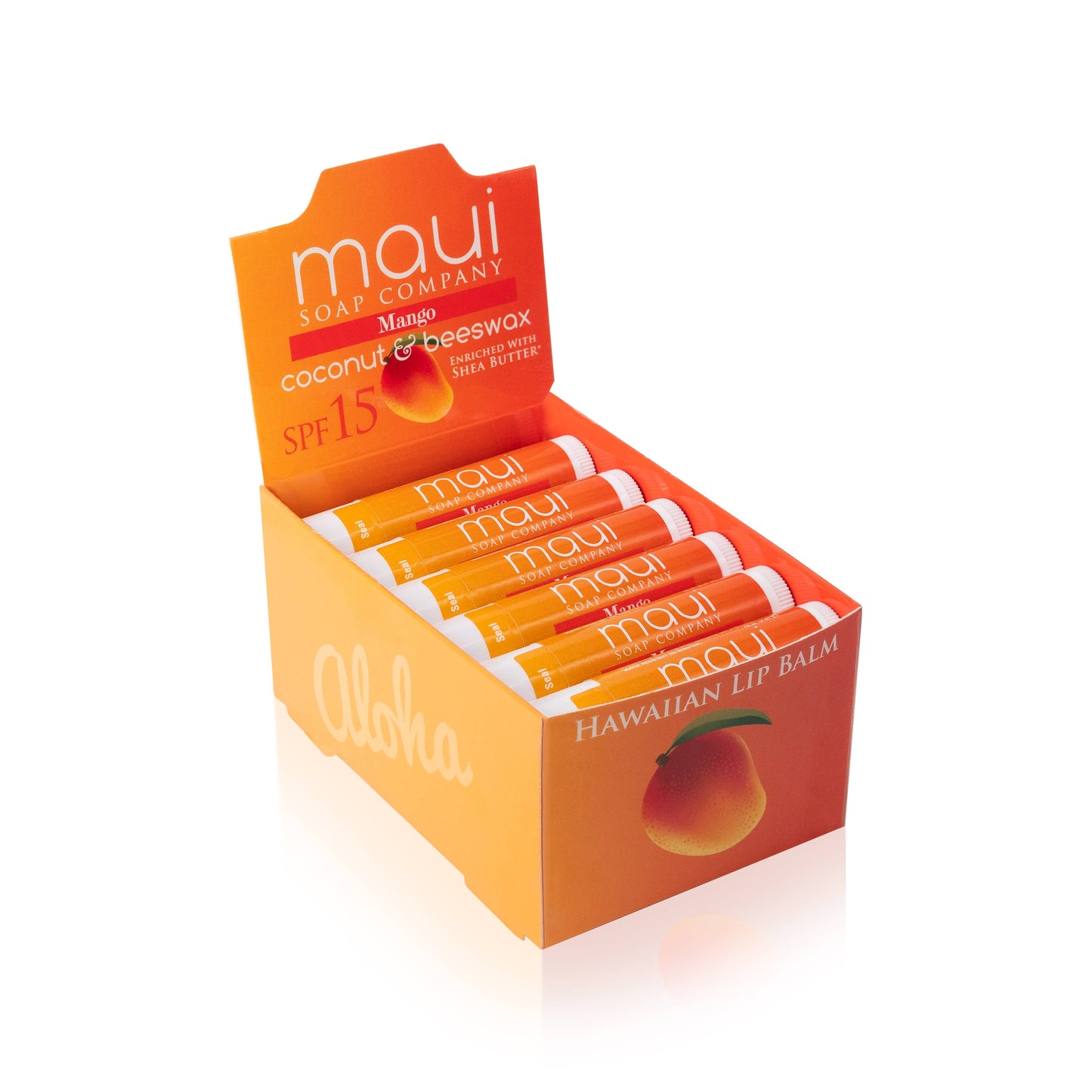 Mango  Beeswax & Coconut Oil Lip Balm w/ SPF 15- CASE of 18