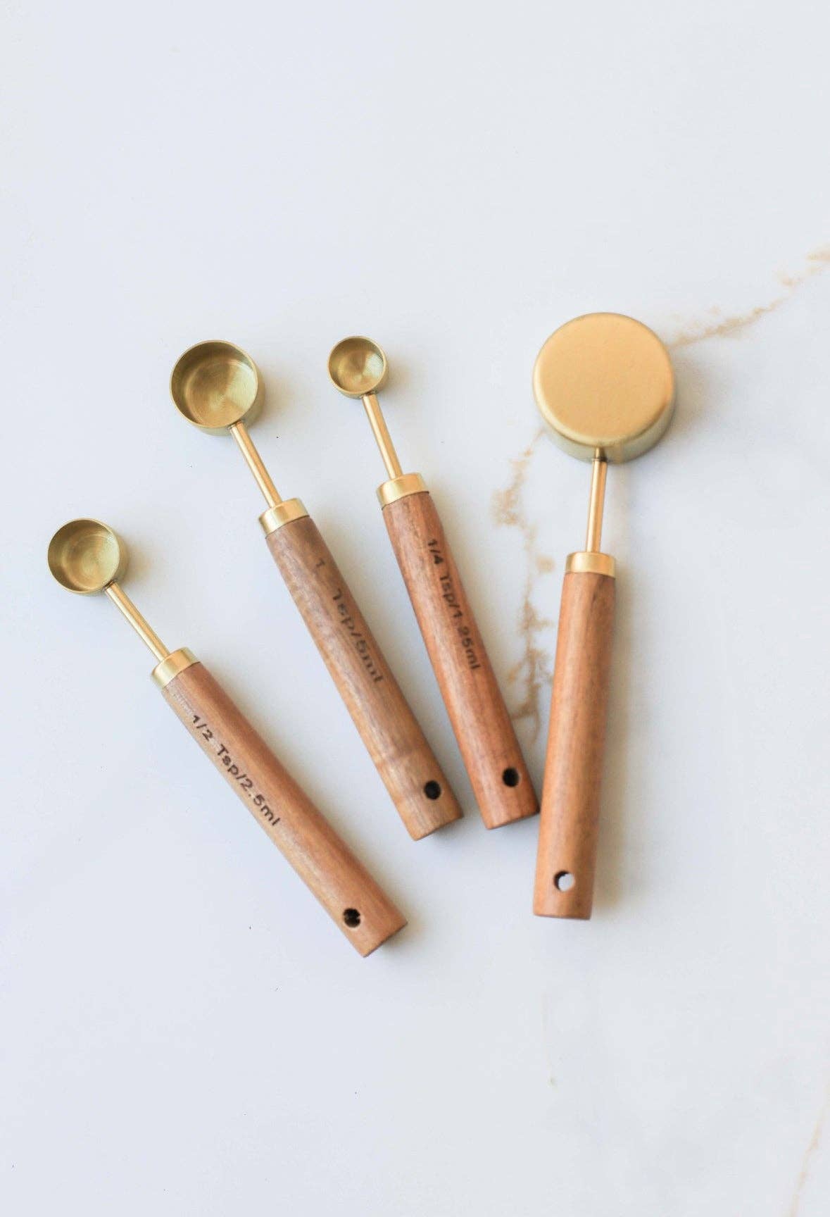 Wood Handle Measuring Spoons Set