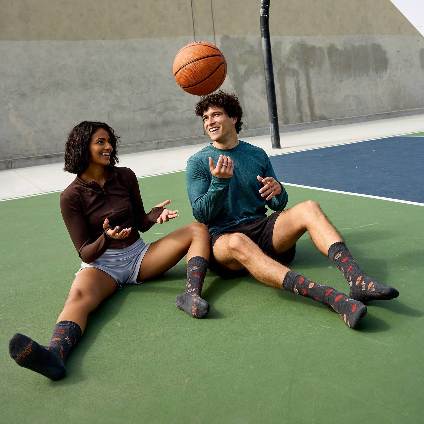 Conscious Step - Socks that Support Youth Sports | Gray Basketballs