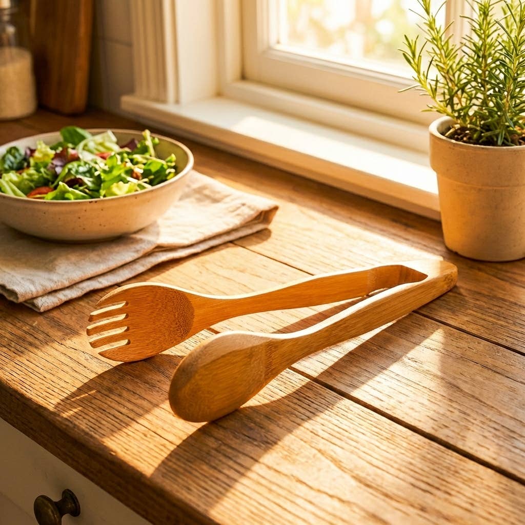 Sustainable Bamboo Tongs - Package Free