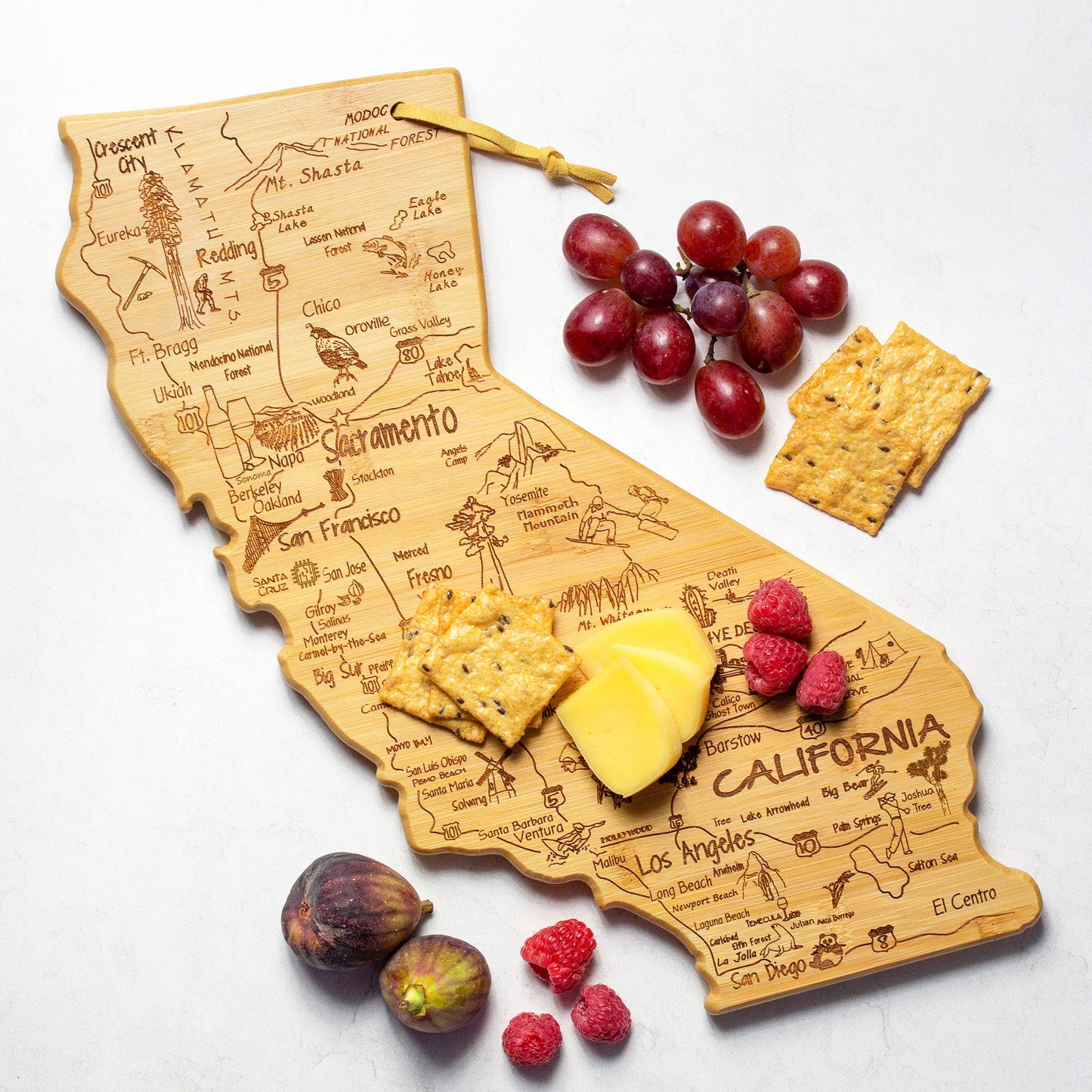 Totally Bamboo - Destination California Cutting Board with Engraved Artwork