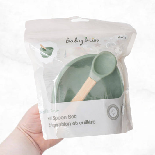 Bowl & Wooden Spoon Set - Sage