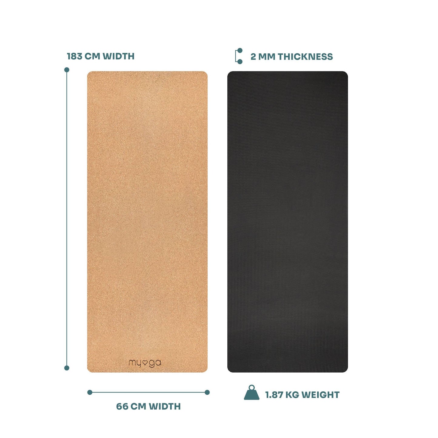 Myga - Cork/Rubber Yoga Mat