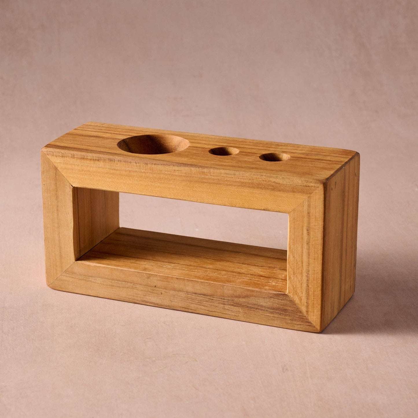 Ten Thousand Villages - Sonrisa Teak Toothbrush Holder