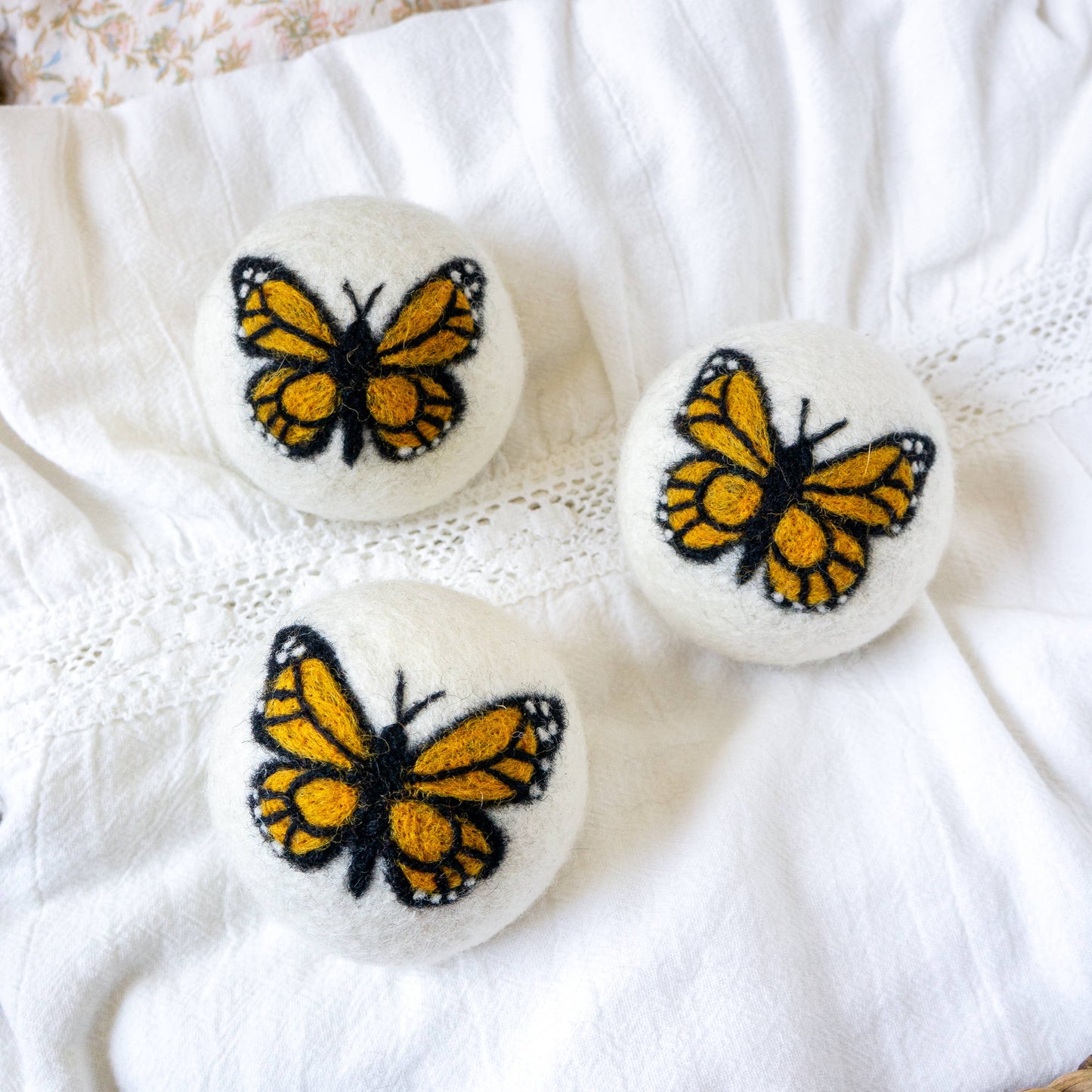 Friendsheep - Monarch Butterfly Eco Wool Dryer Balls