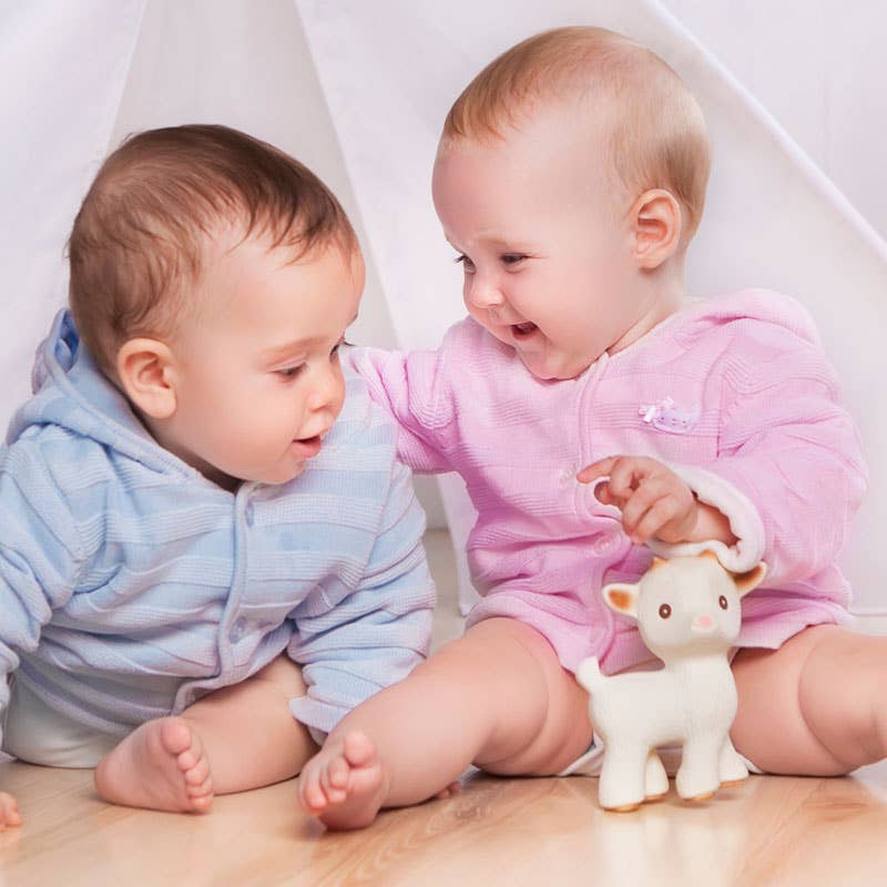 CaaOcho Natural Rubber Toys - Natural Rubber Teether Goat, Non-Toxic, Mold-free Design
