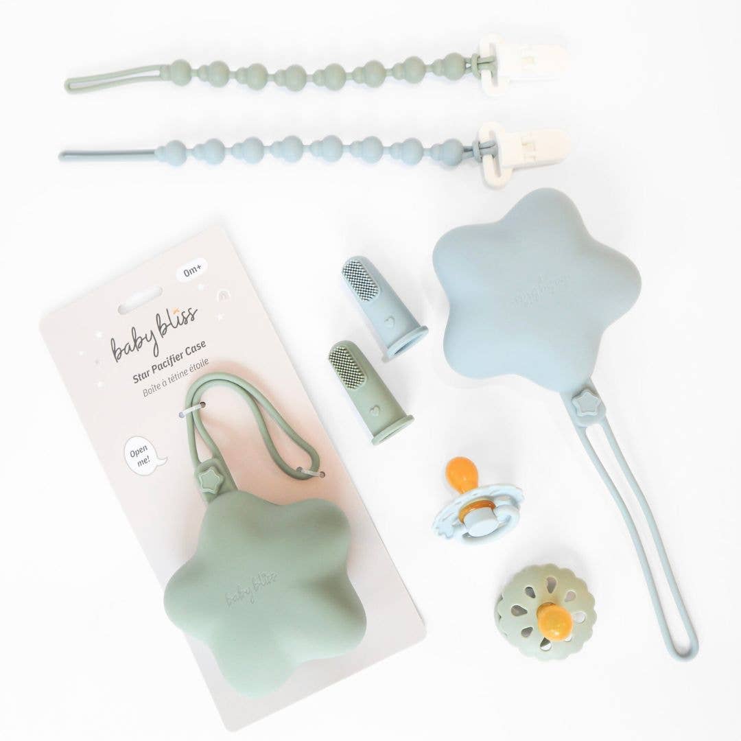 Star Pacifier Holder Case - Sage