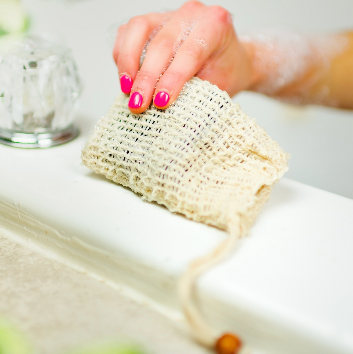 Compostable Sisal Soap Saver Bag | Earth Day Bestseller