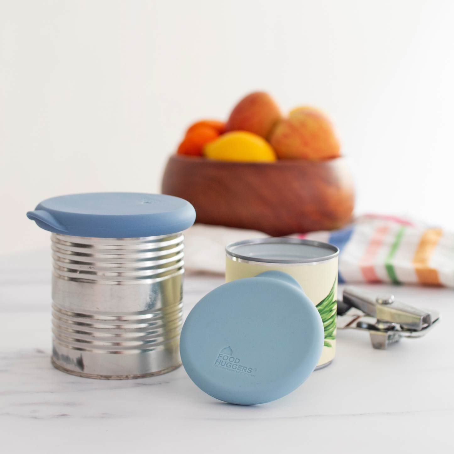 Reusable Silicone Can Huggers  Cool Blue (Set of 2)