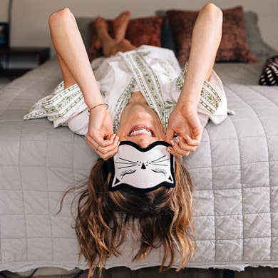 Ten Thousand Villages - Cat Nap Velvet Sleep Mask