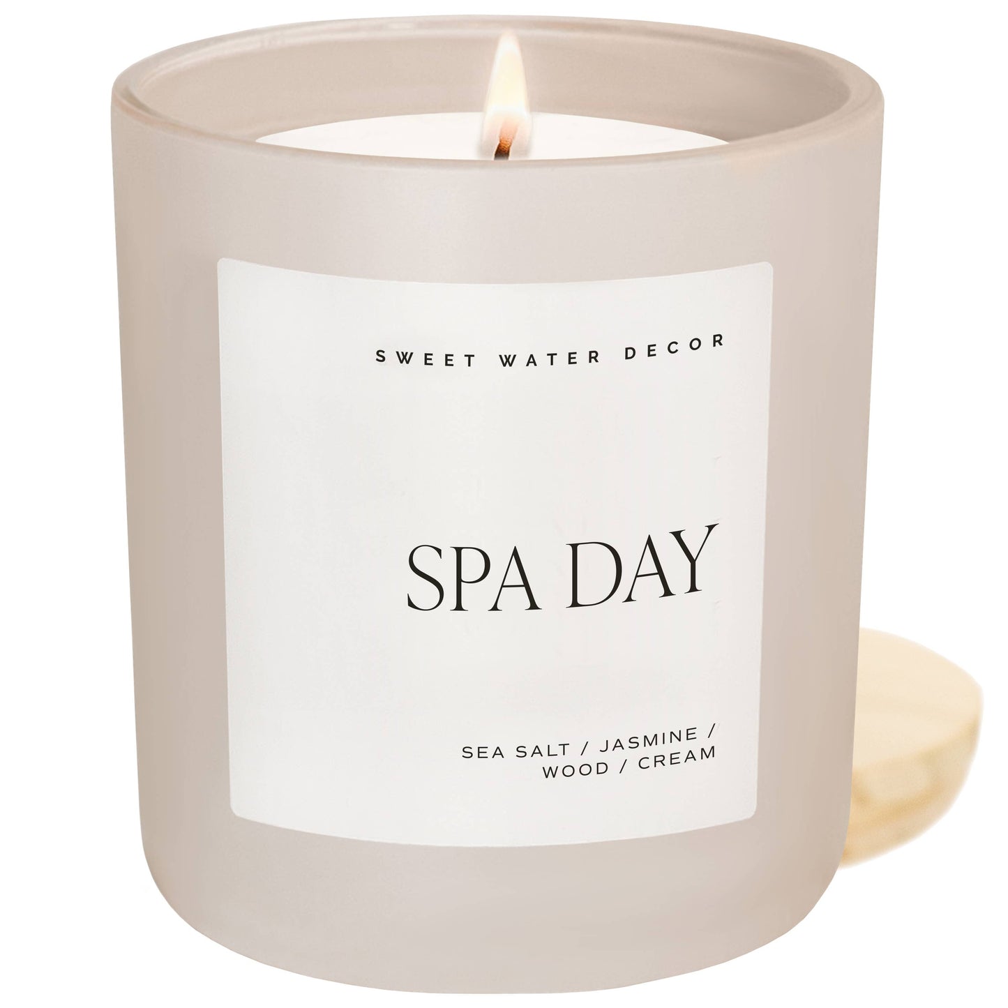 Sweet Water Decor - Spa Day 15 oz Soy Candle, Matte Jar - Home Decor & Gifts