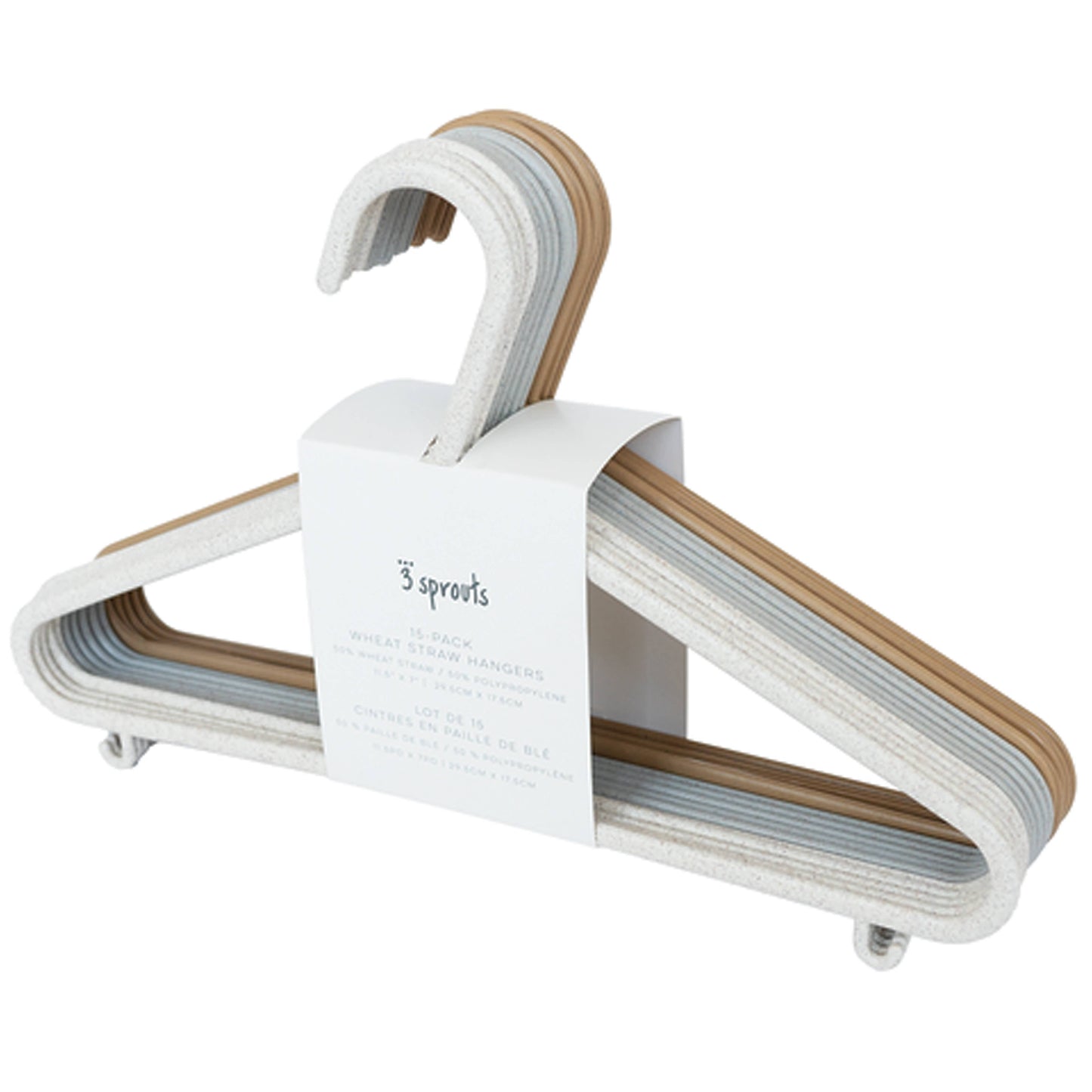 Kids & Baby Wheat Straw Plastic Hangers (2 Packs of 15)
