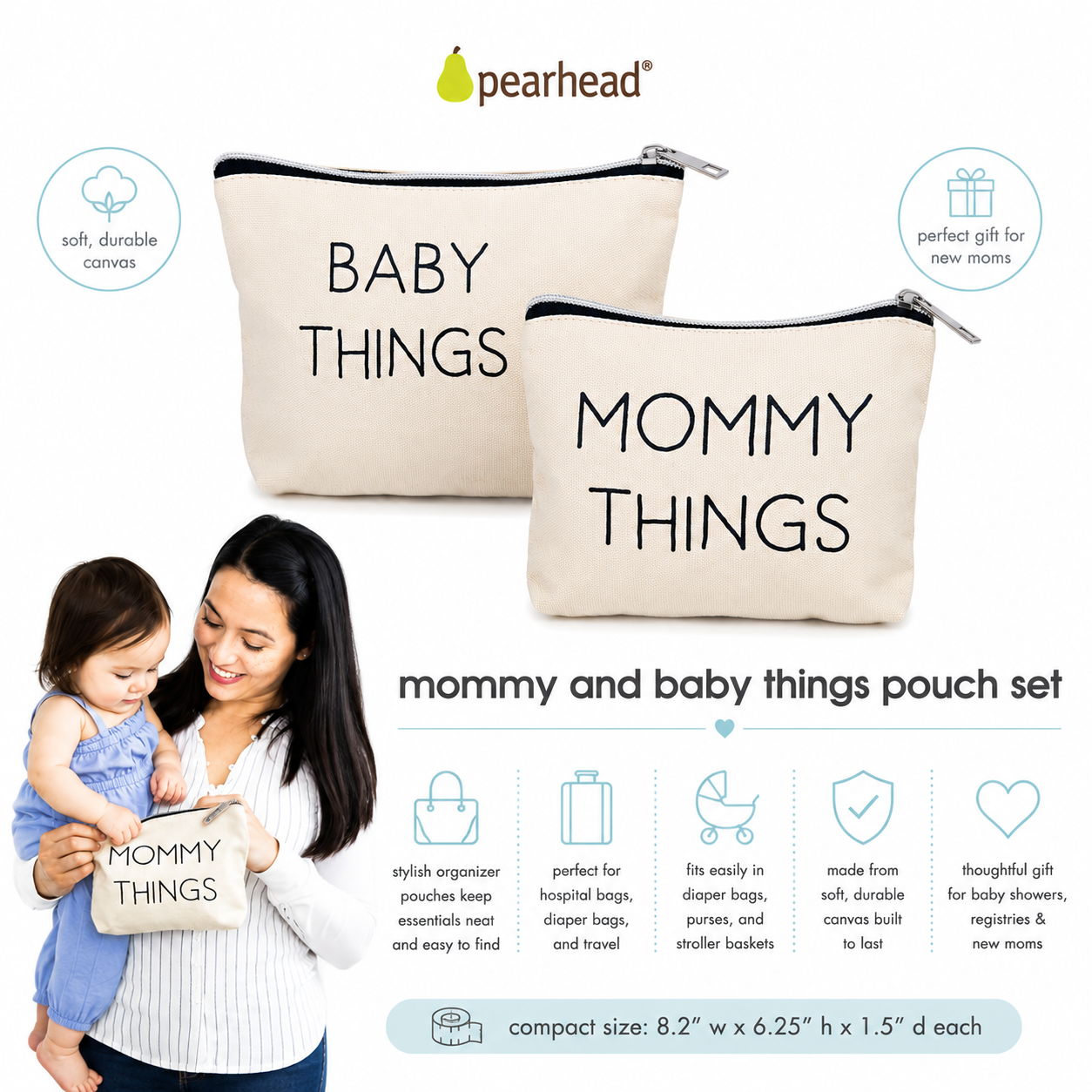 Pearhead - Mommy & Baby Travel Pouches