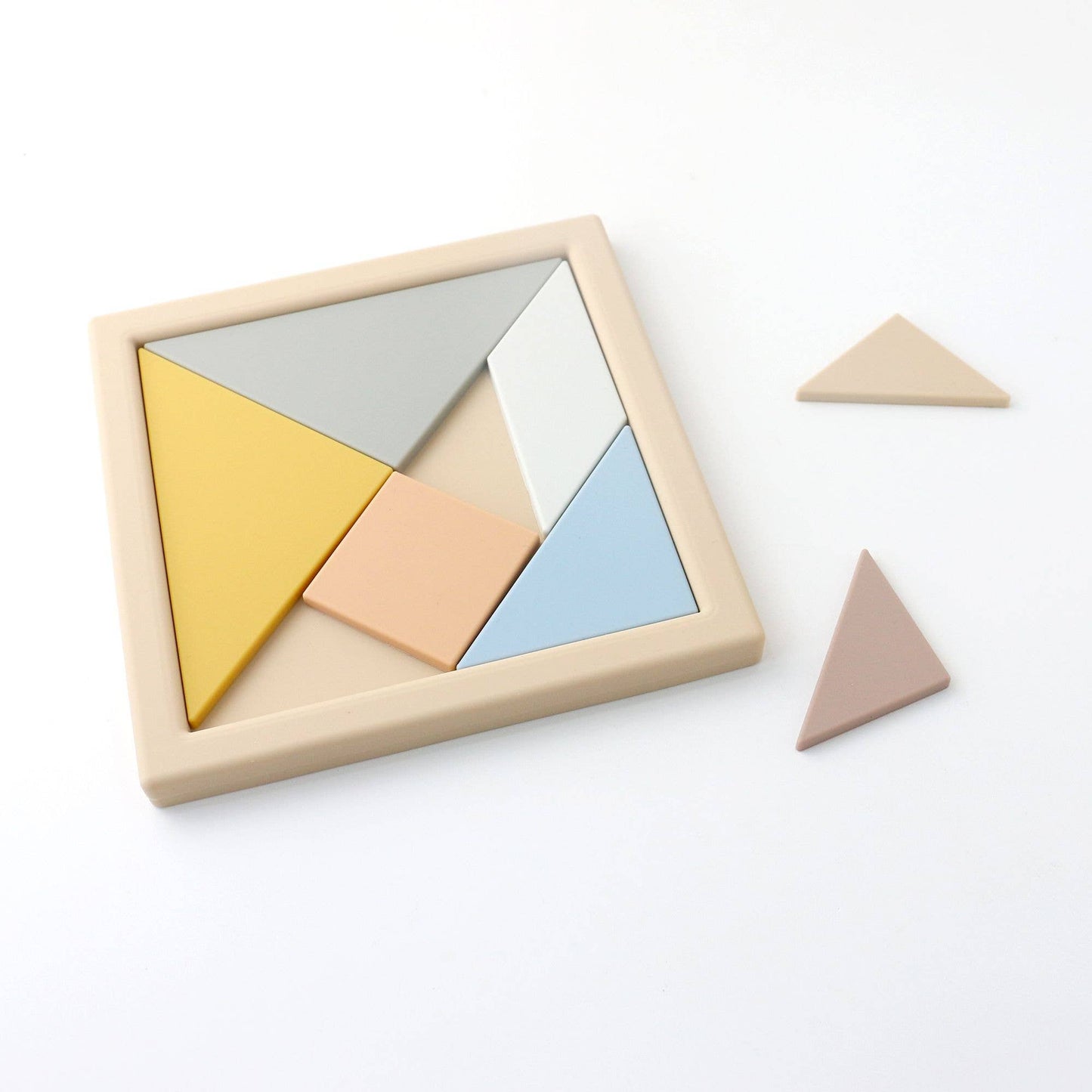 Ali+Oli - Silicone Tangram Puzzle Board – Montessori Shape & Logic Toy