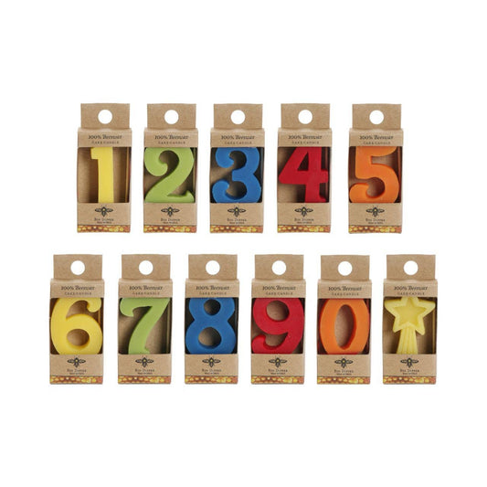 Birthday Cake Candles  Pure Beeswax  Numbers & Shapes