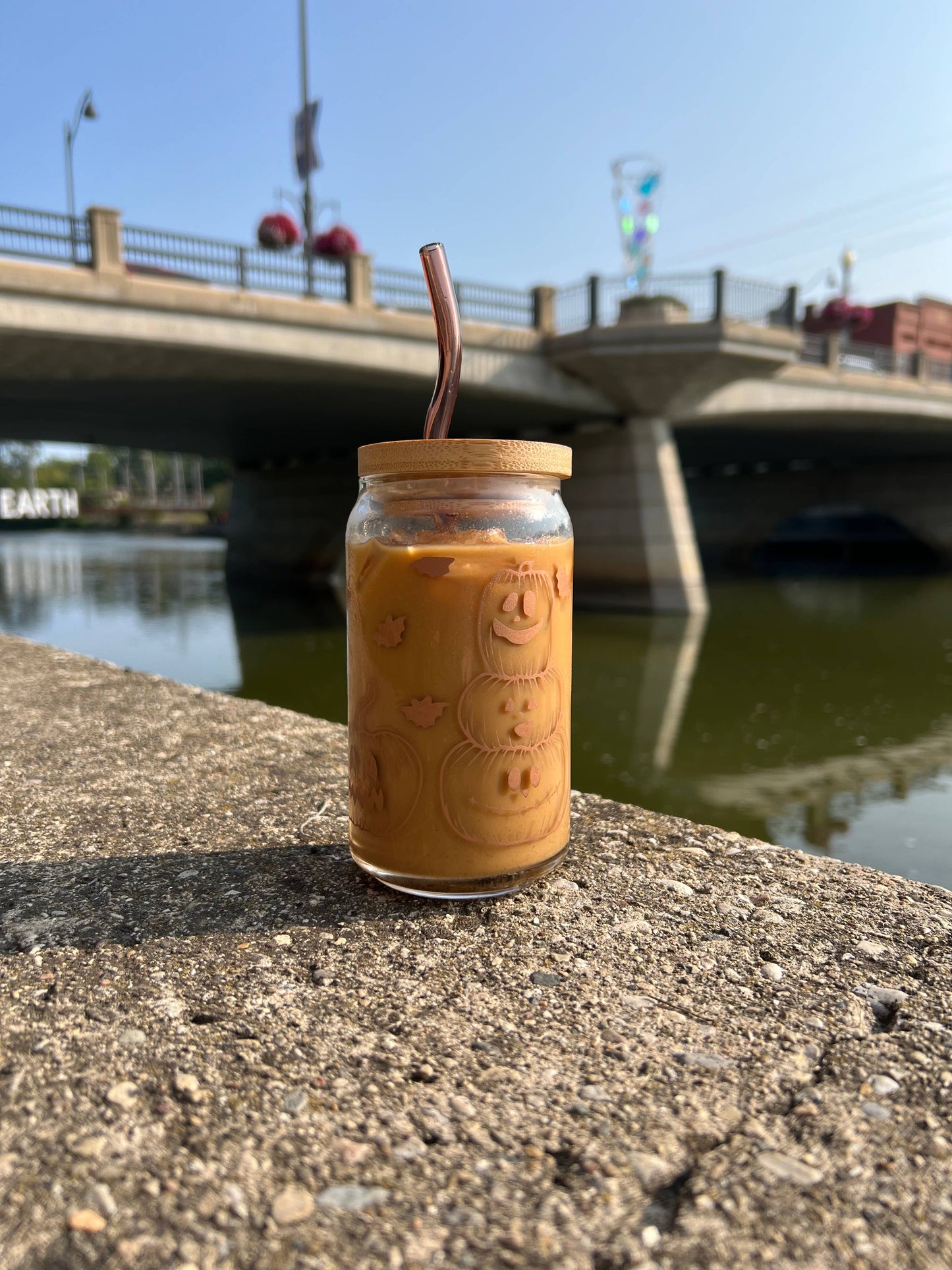 Uplifter Sticker - Jack o lantern glass cup