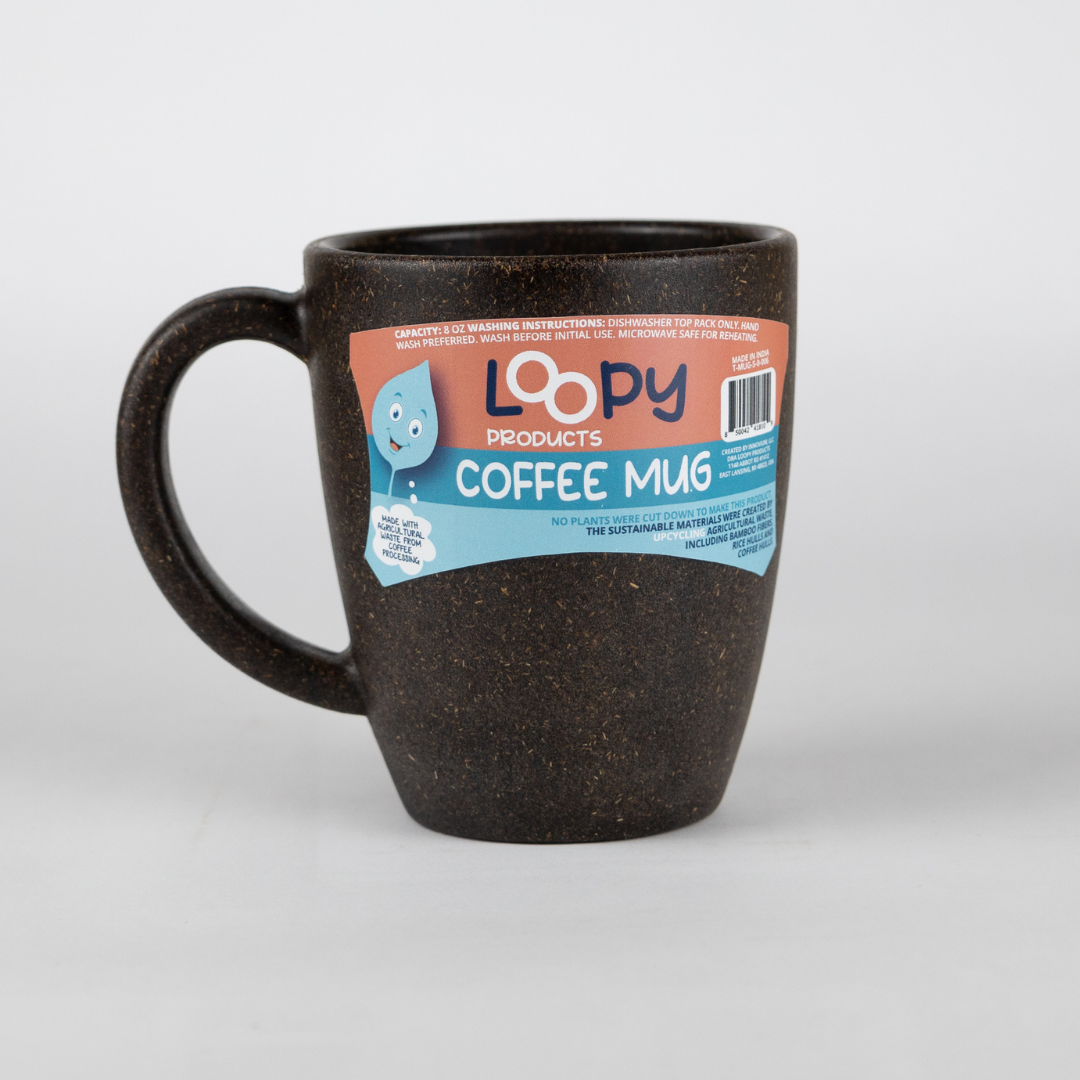 Loopy Products - Sustainable 8 Oz Coffee Mug Made With Upcycled Coffee Hulls
