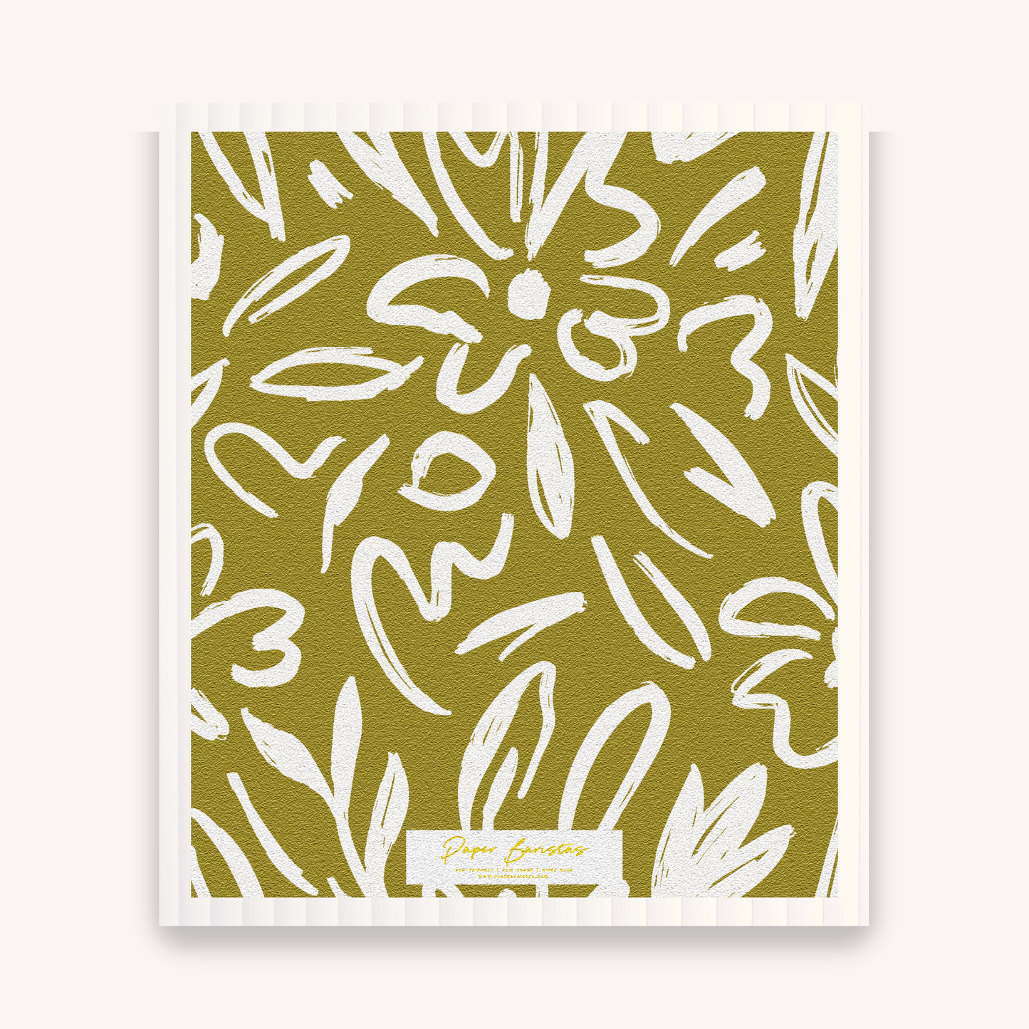 Paper Baristas - Set of 3 Swedish Dishcloth: Earthy Florals Combo