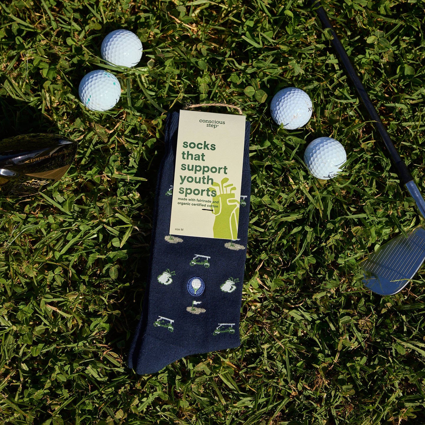 Conscious Step - Socks that Support Youth Sports | Navy Golf
