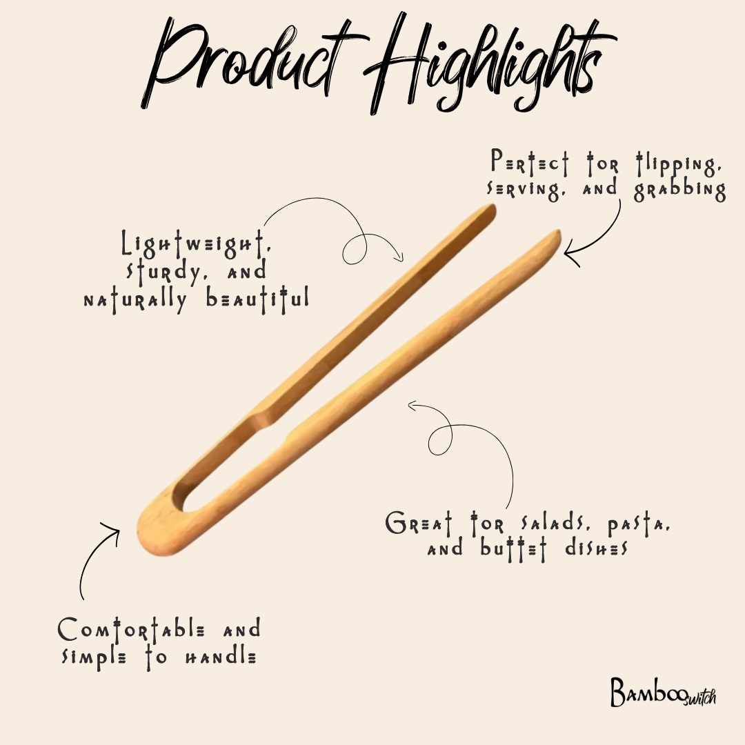 Bamboo Switch - 12" Bamboo Tong |  Kitchen Bestseller